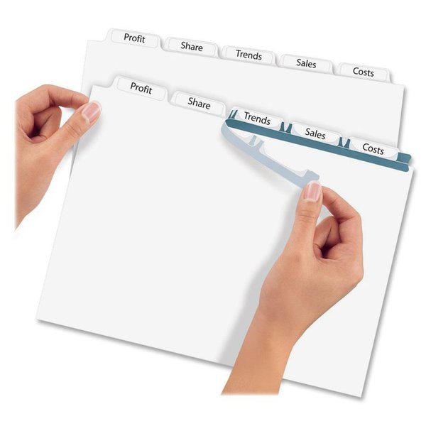 AveryÂ® Index MakerÂ® Clear Label Dividers 11416, 5-Tab Set, White
