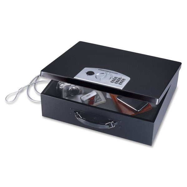Compact Safe, 0.5 cu ft, 16 lb, Electronic, Override Key Lock
