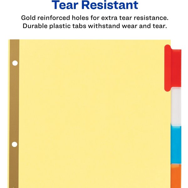 AveryÂ® Big Tabâ¢ Insertable Dividers 11109, Buff Paper, 5 Multicolor Tabs, 1 Set