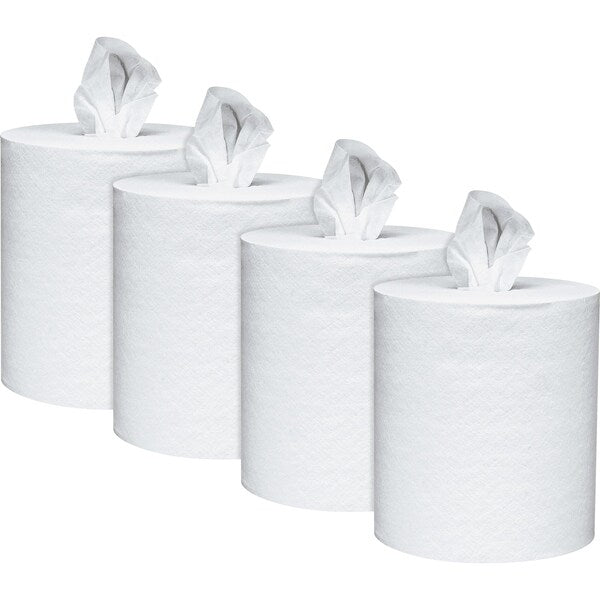 Premiere Centerpull Paper Towel, 1 Ply, 250 Sheets, White, 4 PK