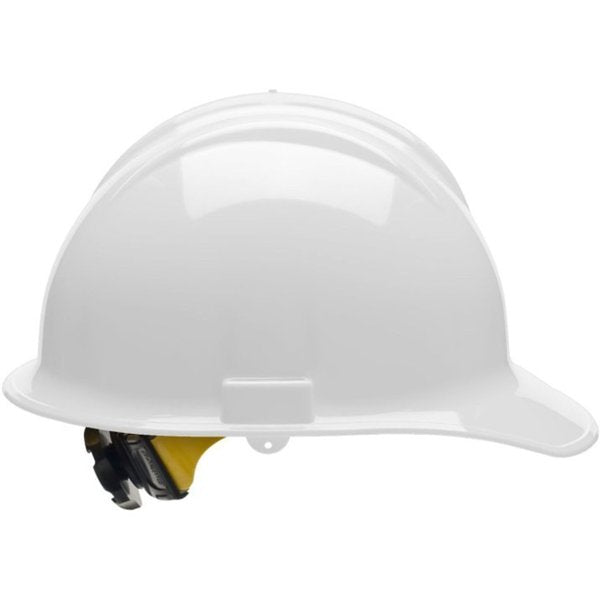 Front Brim Hard Hat, Type 1, Class E, Ratchet (6-Point), White