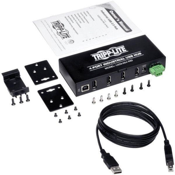 USB 2.0 Hub, Hi-Speed, 4-Port, Rugged, Mount