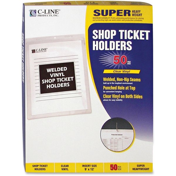 Shop Ticket Holder, Clear, 9 x 12