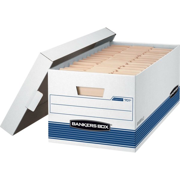 Banker Box, Ltr, Wht/Blue, PK12