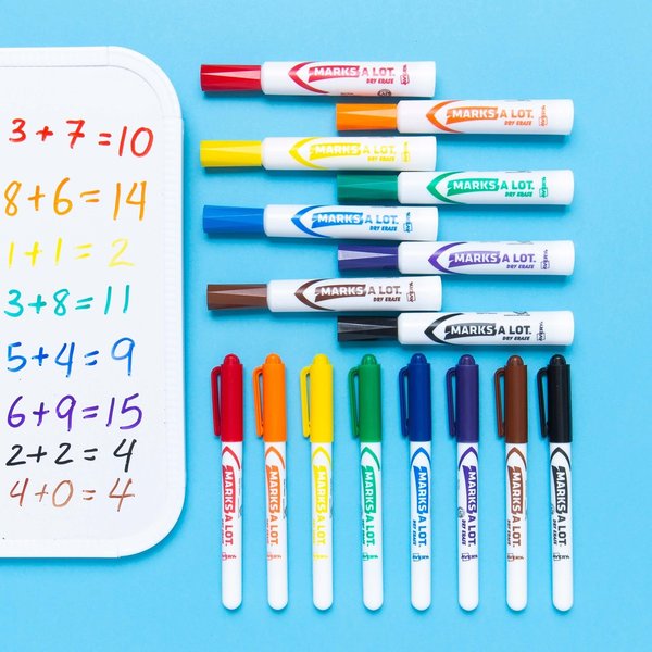 Desk Style Dry Erase Markers, Assort, PK8