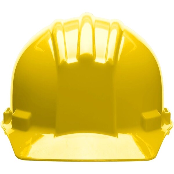 Front Brim Hard Hat, Type 1, Class E, Ratchet (4-Point), Yellow