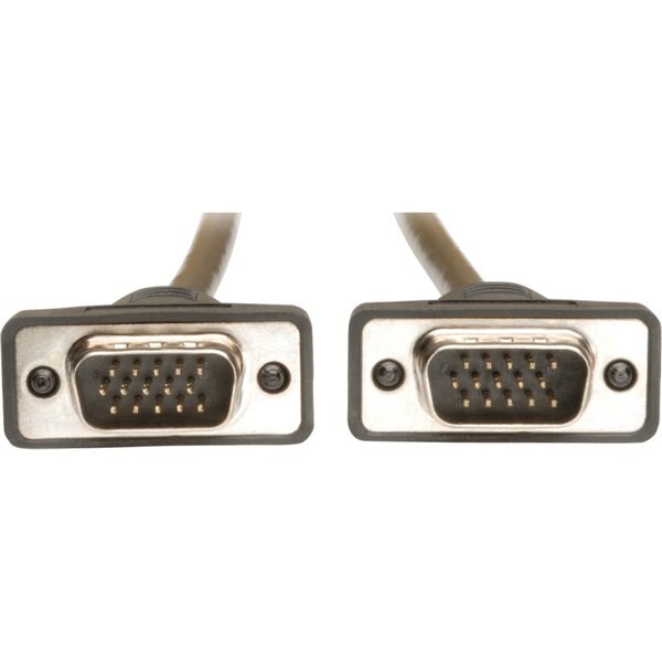 Coax Cable, VGA, HD15, Low Profile, RGB, 10ft