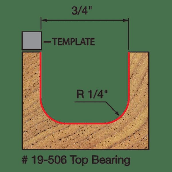 Radius Dish Carving Bit, 1/4