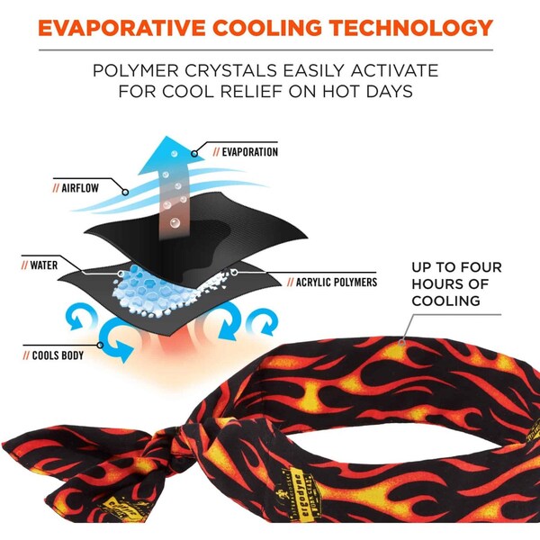 Cooling Bandana, Flames, Universal