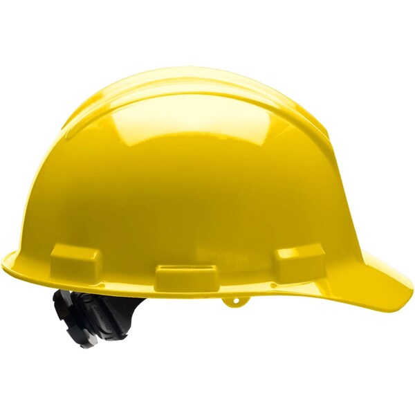 Front Brim Hard Hat, Type 1, Class E, Ratchet (4-Point), Yellow