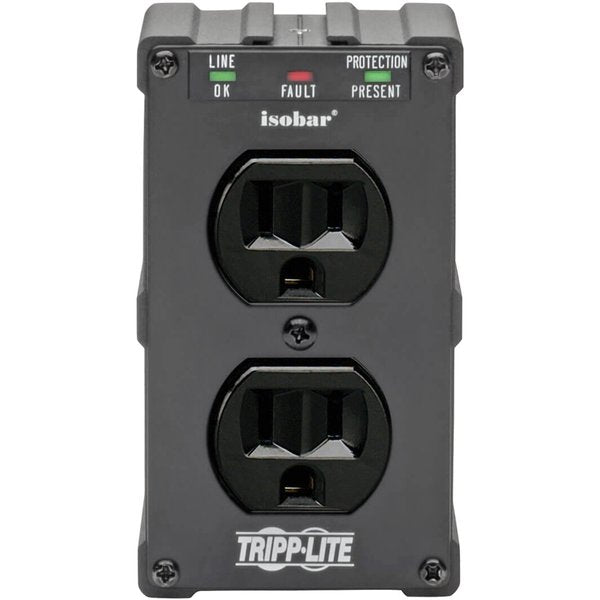 Surge Protector, 15A, 2 Outlet, Black