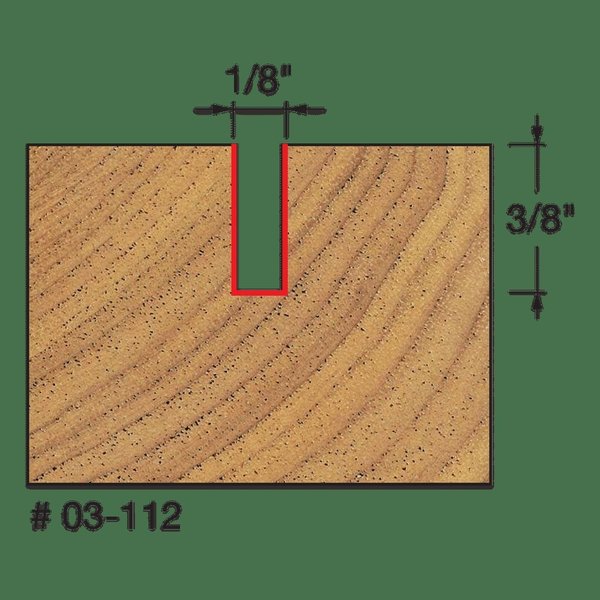 Single Flute Straight Bit, 1/8