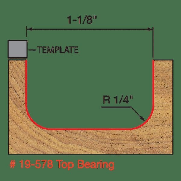 Radius Dish Carving Bit, 1/4