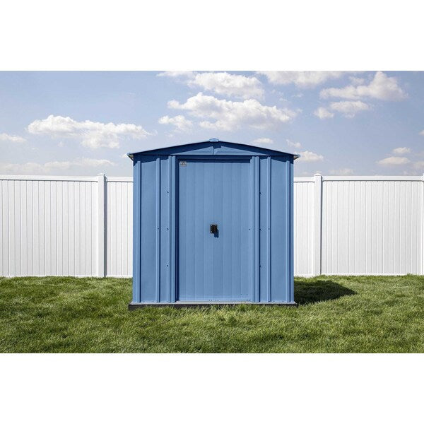 6x7 Classic Steel Storage Shed, Blue Grey