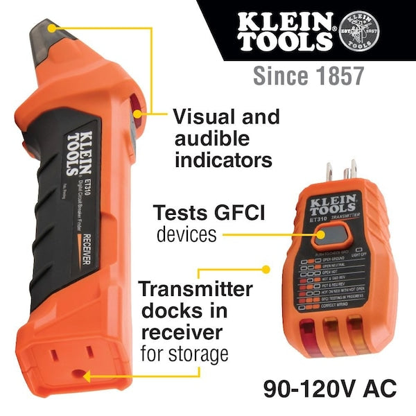 Digital Circuit Breaker Finder with GFCI Outlet Tester