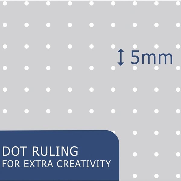 Case of Whitelines Spiral Wirebound Dot Grid Ruled Journal Notebook, Gray Paper, 8.25
