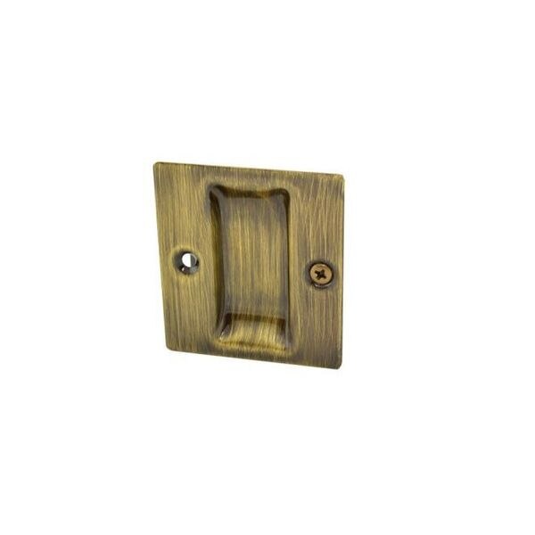 Flush Cup Pocket Door Pull Antique Brass