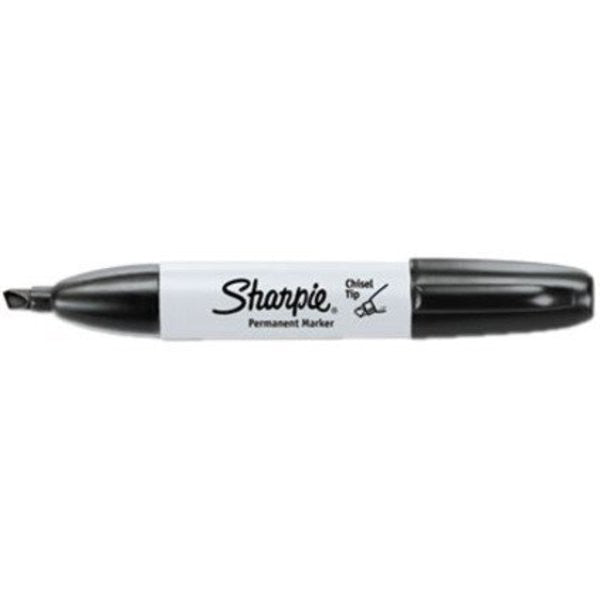 Permanent Marker, Chisel Tip Black PK12