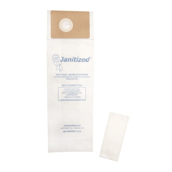 Filter Bag, Advnc Spctrm 1471058500, PK10, 2-ply, Micro Filter