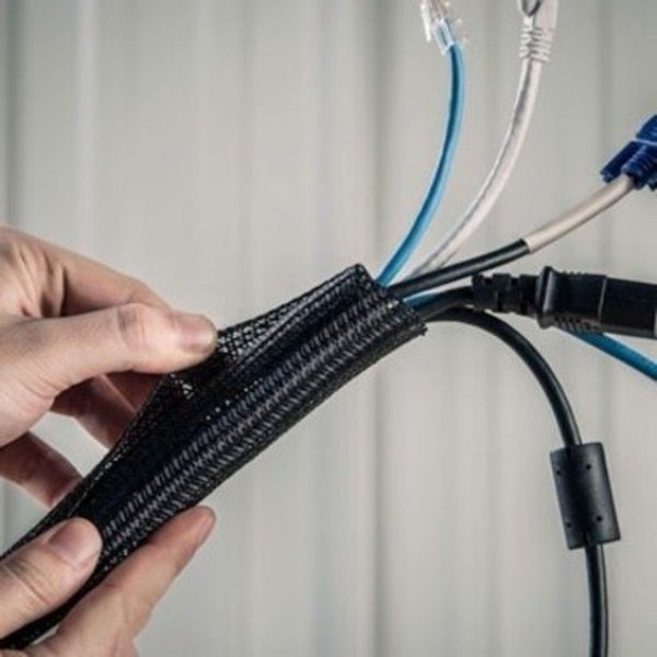 Braided Sleeving, 75 ft., Black, Standards: UL RECOGNIZED