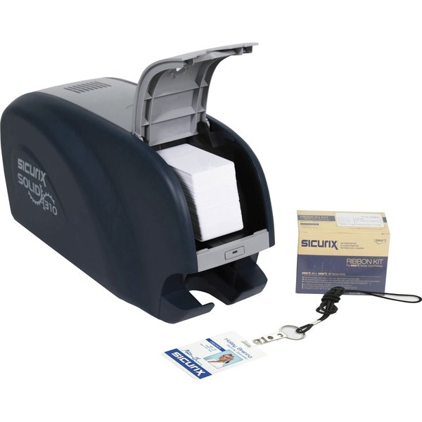 ID Card Printer, Black, USB Connection