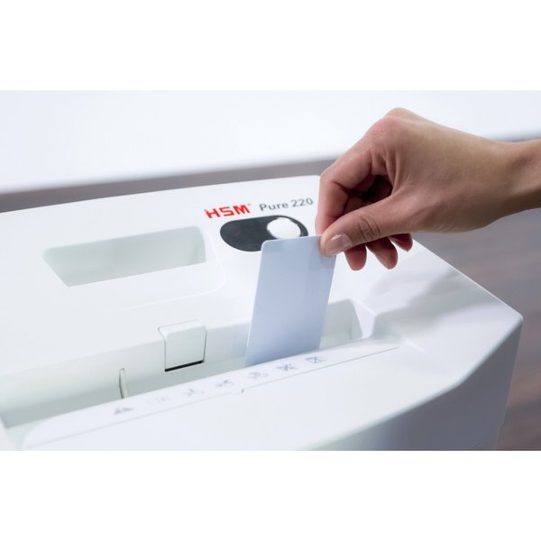 Paper Shredder, Cross-Cut, White, 8.6 fpm