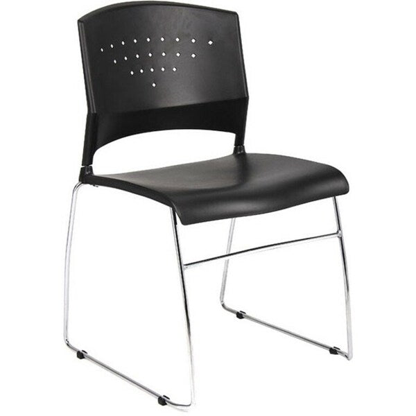 BlackGuest Chair, 18 1/2