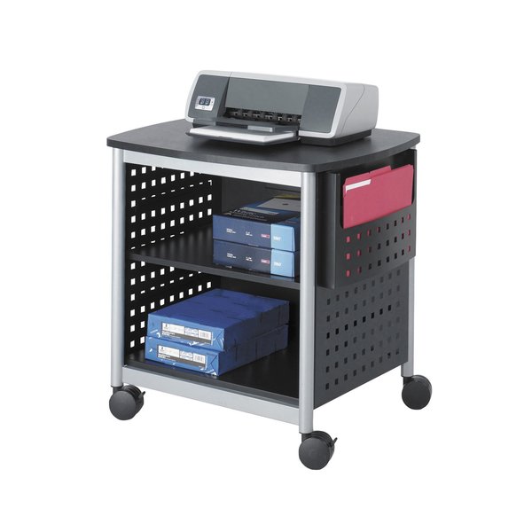 Desk-Side Printer Stand, Black/Silver
