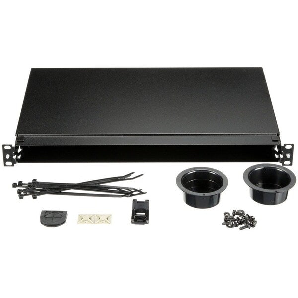 Rack, Fiber mount Tray, 1RU, Blk