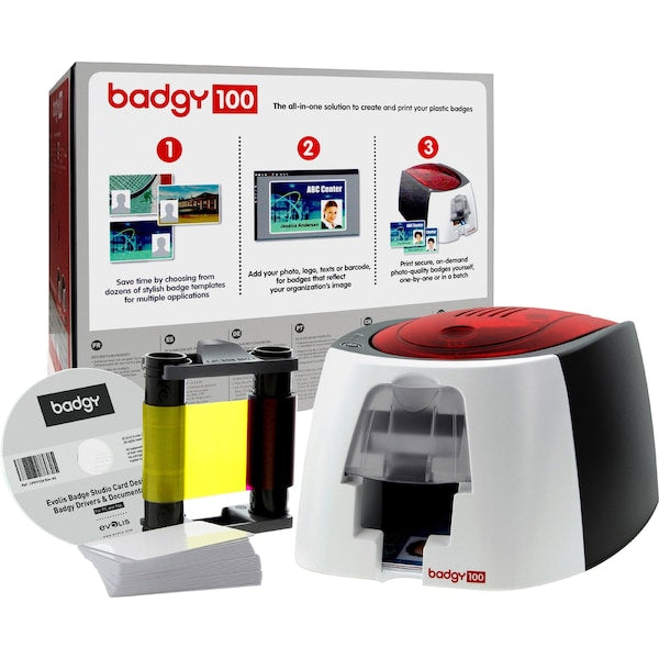 ID Card Printer, 30 mil, 5-25/32 in. H