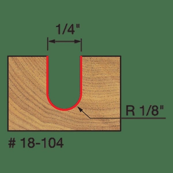 Radius Round Nose Bit, 1/8