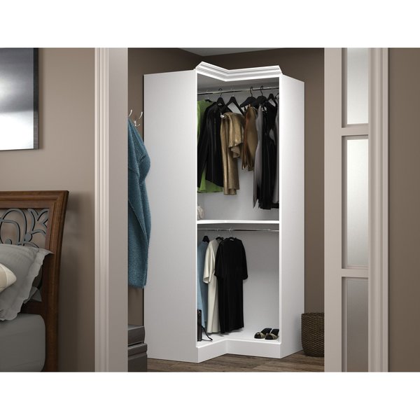 Corner Storage Unit, White, 36