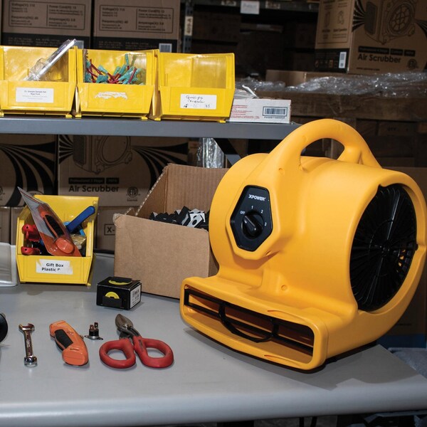 Speed-dry surfaces and tight spaces with powerful, focused air from the commercial-grade P-130A centrifugal air mover! Portable and energy-efficient.