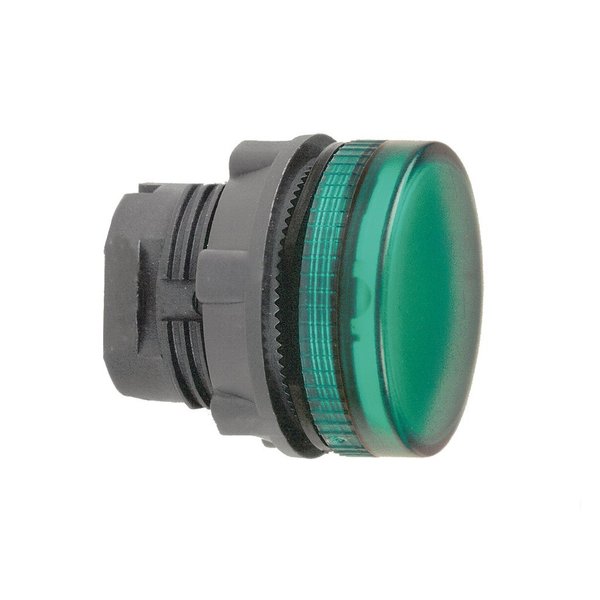 Green pilot light head 022 grooved lens
