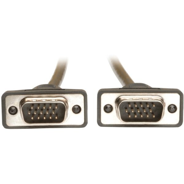 Coax Cable, VGA, HD15, Low Profile, RGB, 3ft