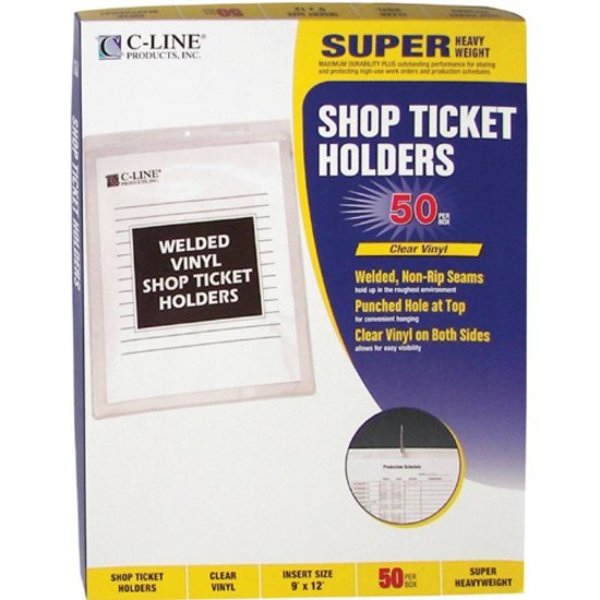 Shop Ticket Holder, Clear, 9 x 12
