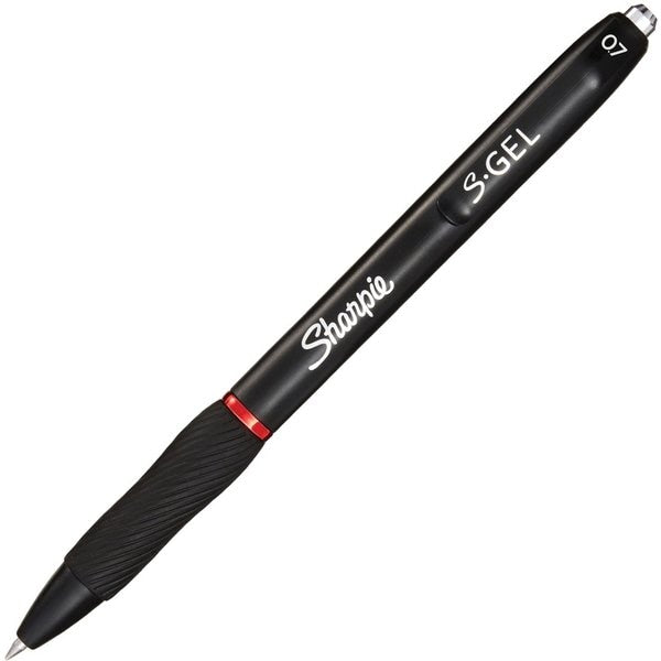 S-Gel Pen, Medium 0.7mm, Red, PK12
