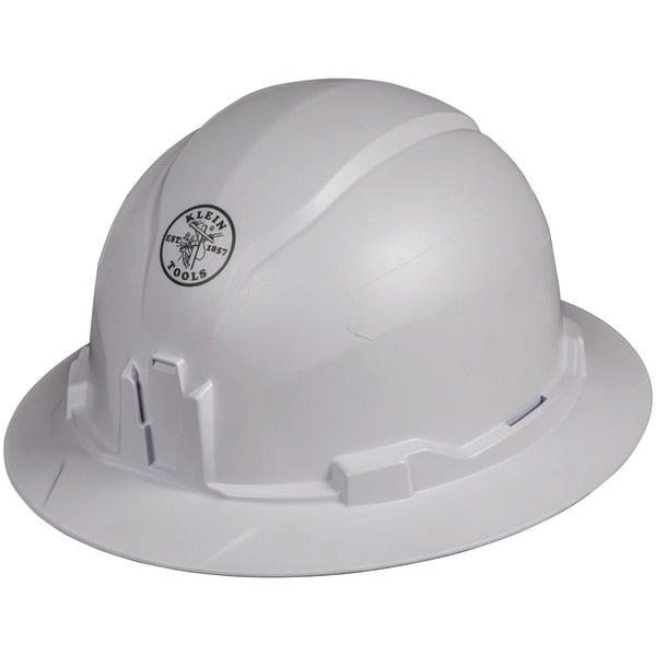 Hard Hat, Non-Vented, Full Brim Style, White
