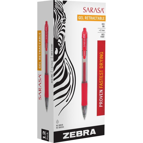 Sarasa Dry X20 Gel Retractable 0.7mm Red Dozen