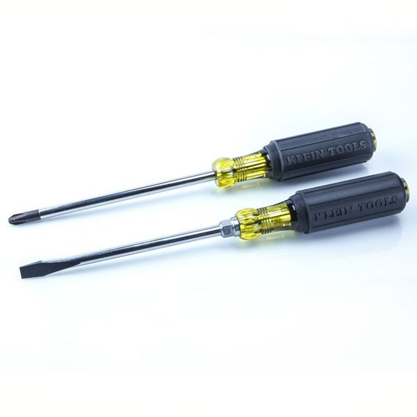 Screwdriver Set, General Purpose, Multi-Application, Ergonomic Grip, Black/Yellow, 8-Piece