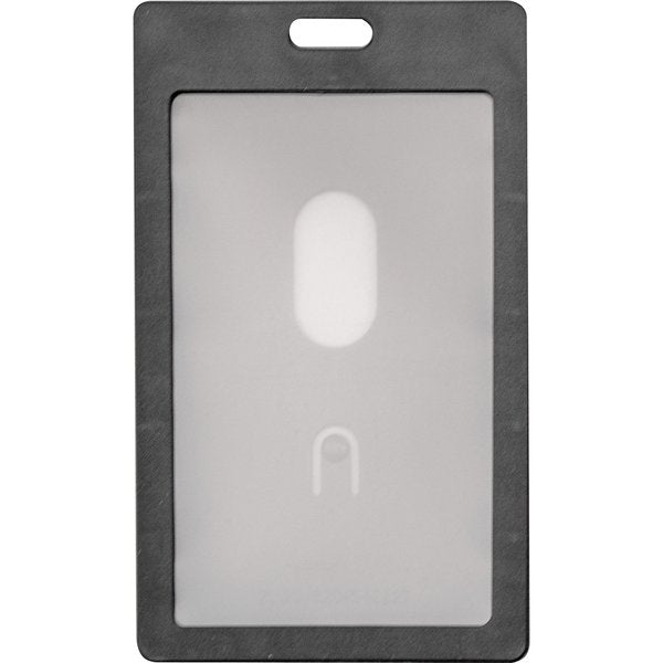 Vertical Rigid ID Badge Holder, Blk, PK6