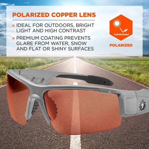 Polarized Safety Glasses, Polarized Copper Scratch-Resistant
