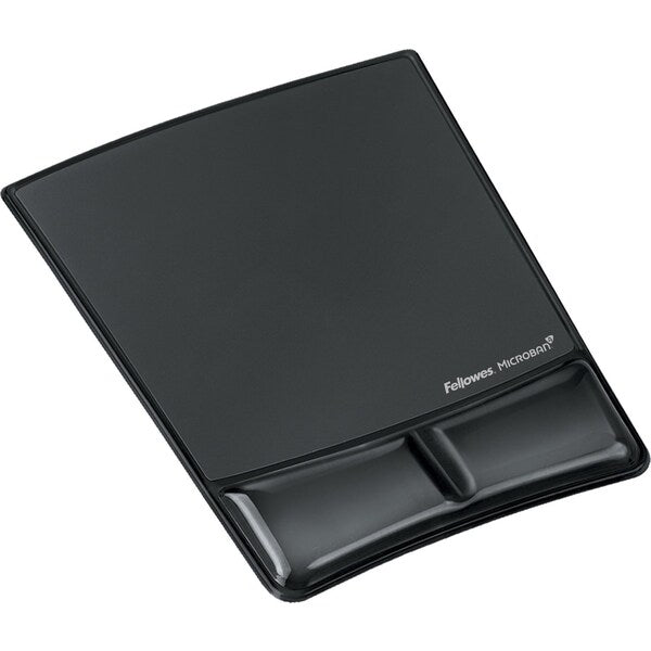 Mouse Pad w/Wrist Support, Black, Standard