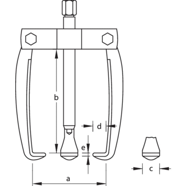 Puller, 3-Arm Pattern, 110 x 110mm