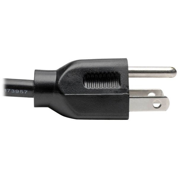 Power Cord, 5-15P to C13, 10A, 18AWG, 1ft