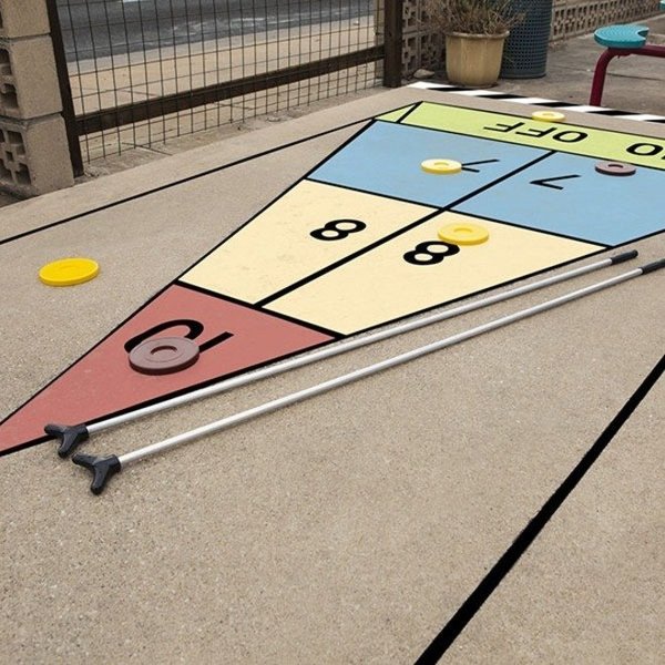 Shuffleboard Set, 4 Cue, 8 Plstc Dscs, PK12