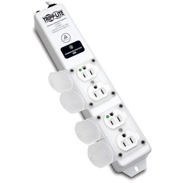 Surge Protector Strip, 4 Outlet, White