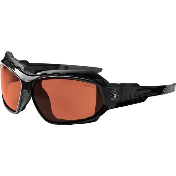 PLZ Safety Glasses/Goggles, Blk/Copper