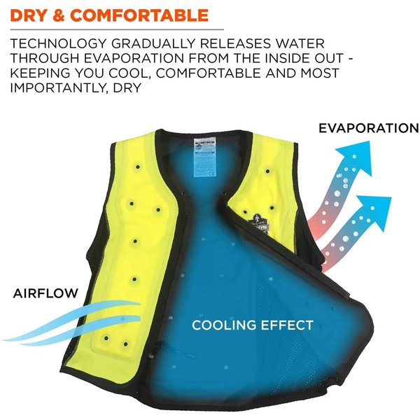 2XL Evaporative Cooling Vest, Lime