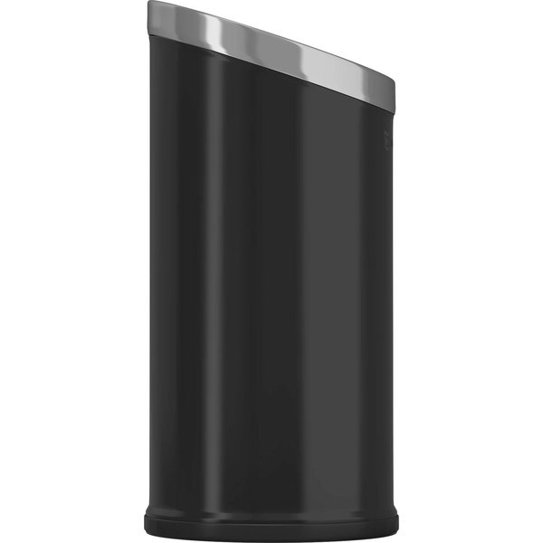 15 gal Round Trash Can, Silver, Stainless Steel